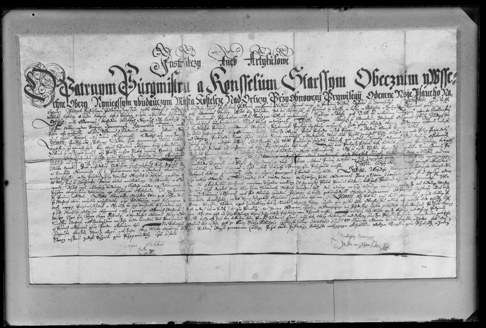 Negativ - Jiří Molitoris vydává instrukci, 1652