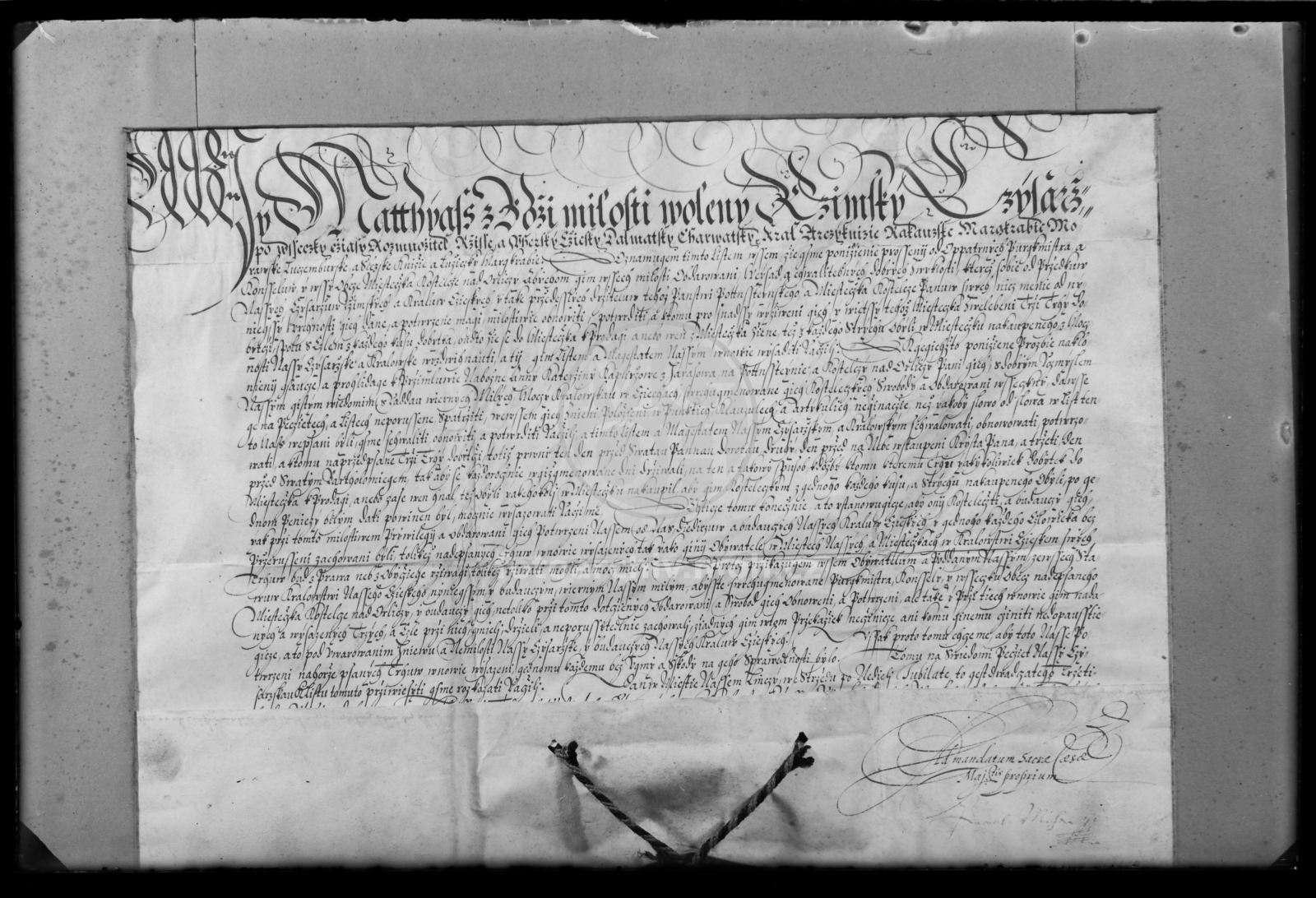 Negativ - Matyáš dává 3 dobytčí trhy, 1614