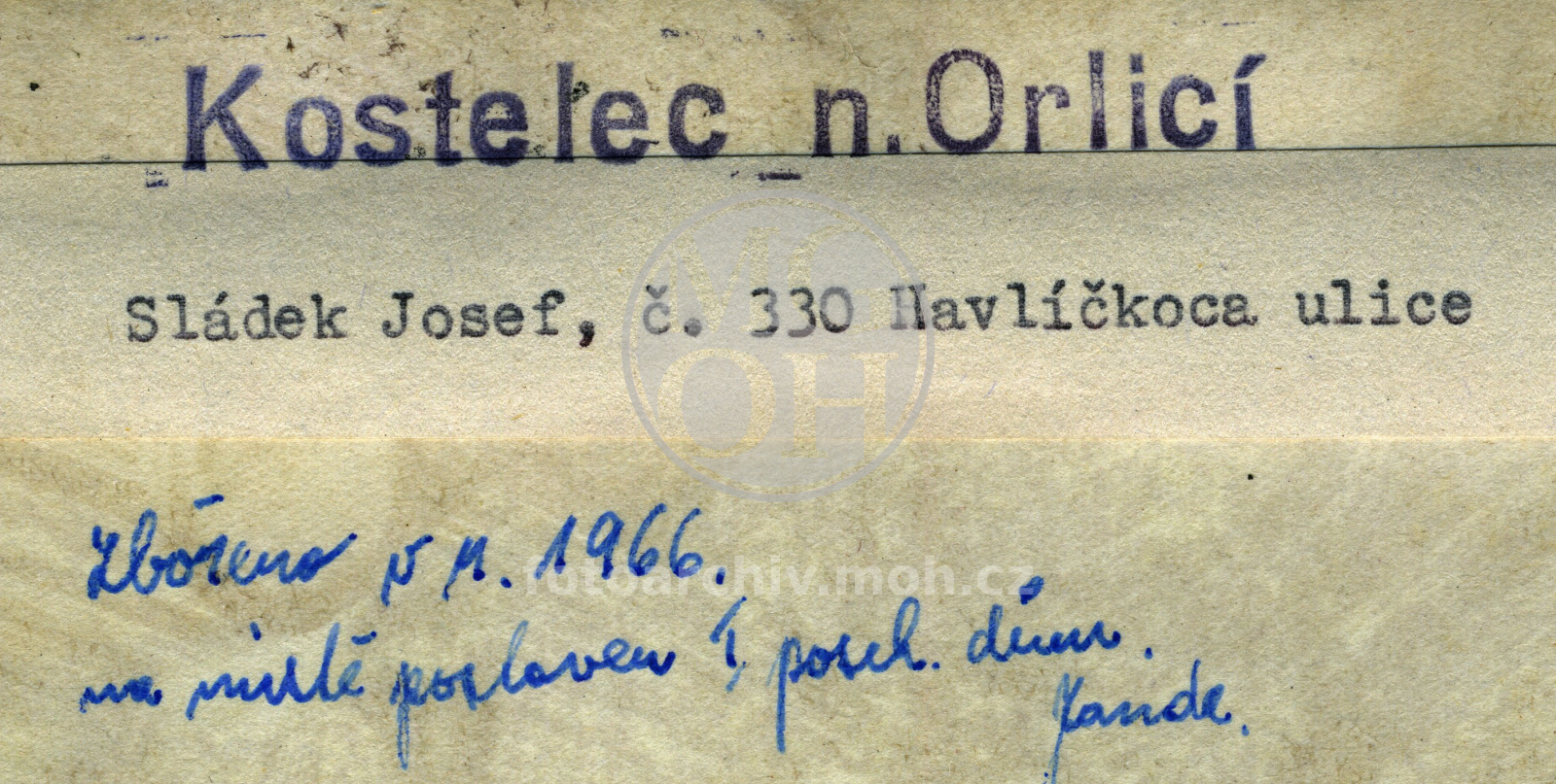 Fotografie - Dům čp. 330, zděná chalupa-ve štítu 2 okna
