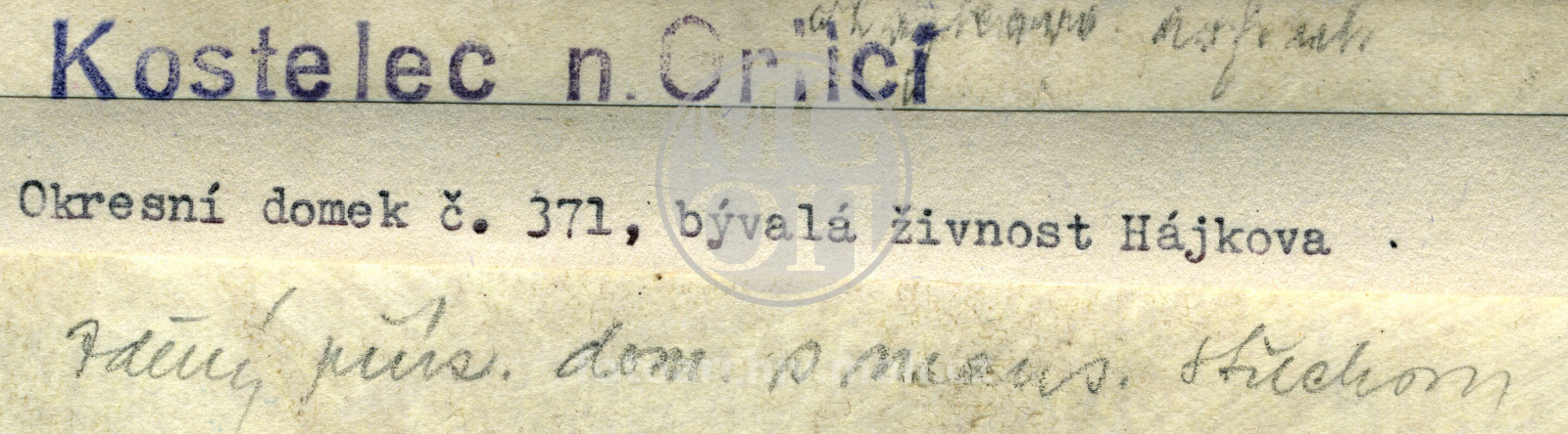 Fotografie - Dům čp. 371,zděný domek s mansardovou  střechou