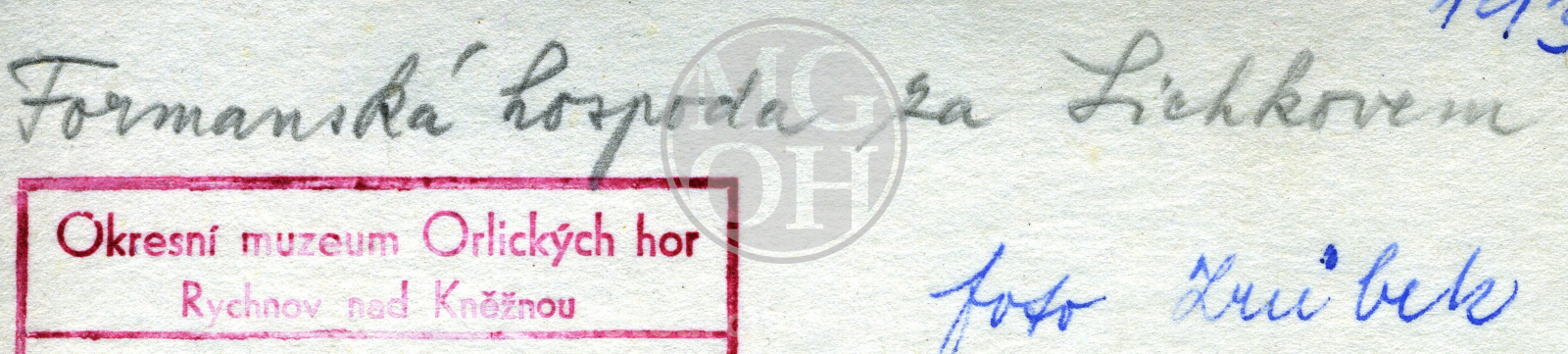 Fotografie - Formanská hospoda u Lichkova