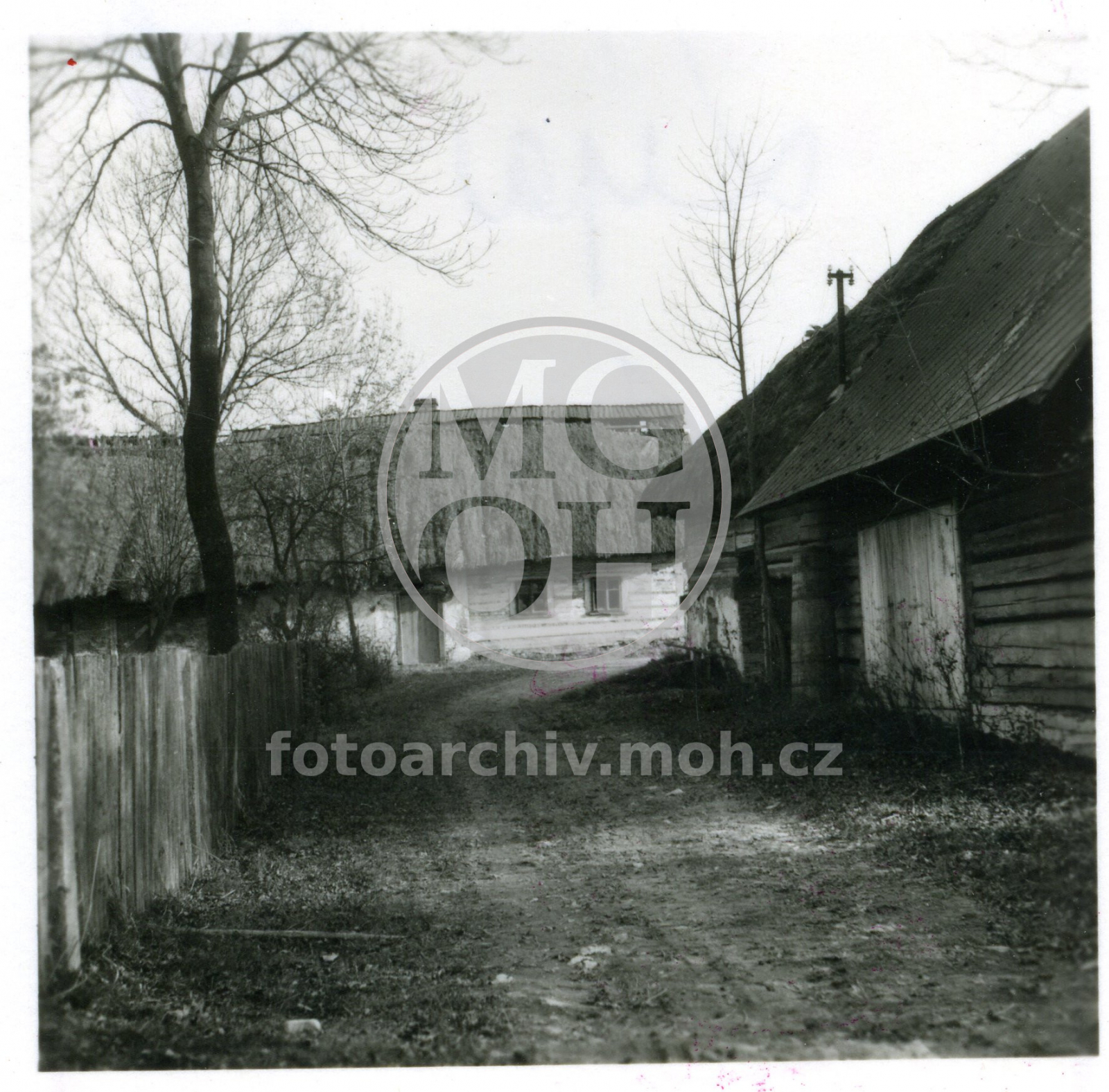 Fotografie - Dřevěná roubená chalupa - došky
