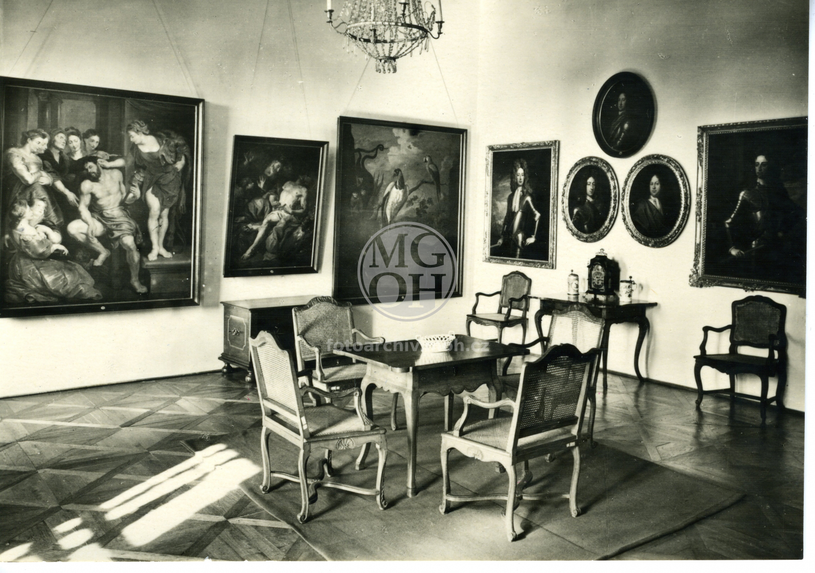 Dopisnice - Salon zámecké galerie mistři 18. stol.