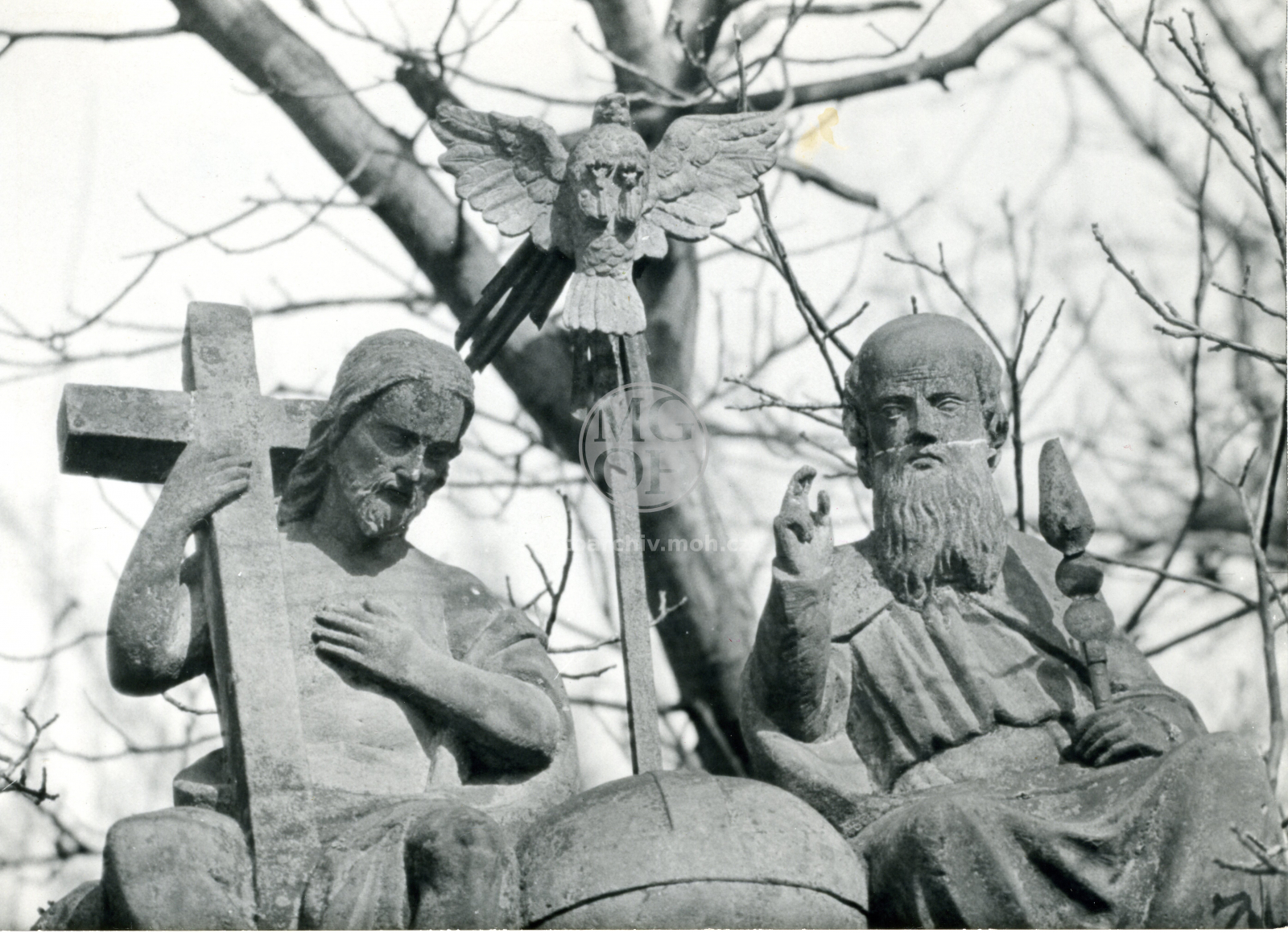Fotografie - Svatá Trojice, socha, detail hlavy