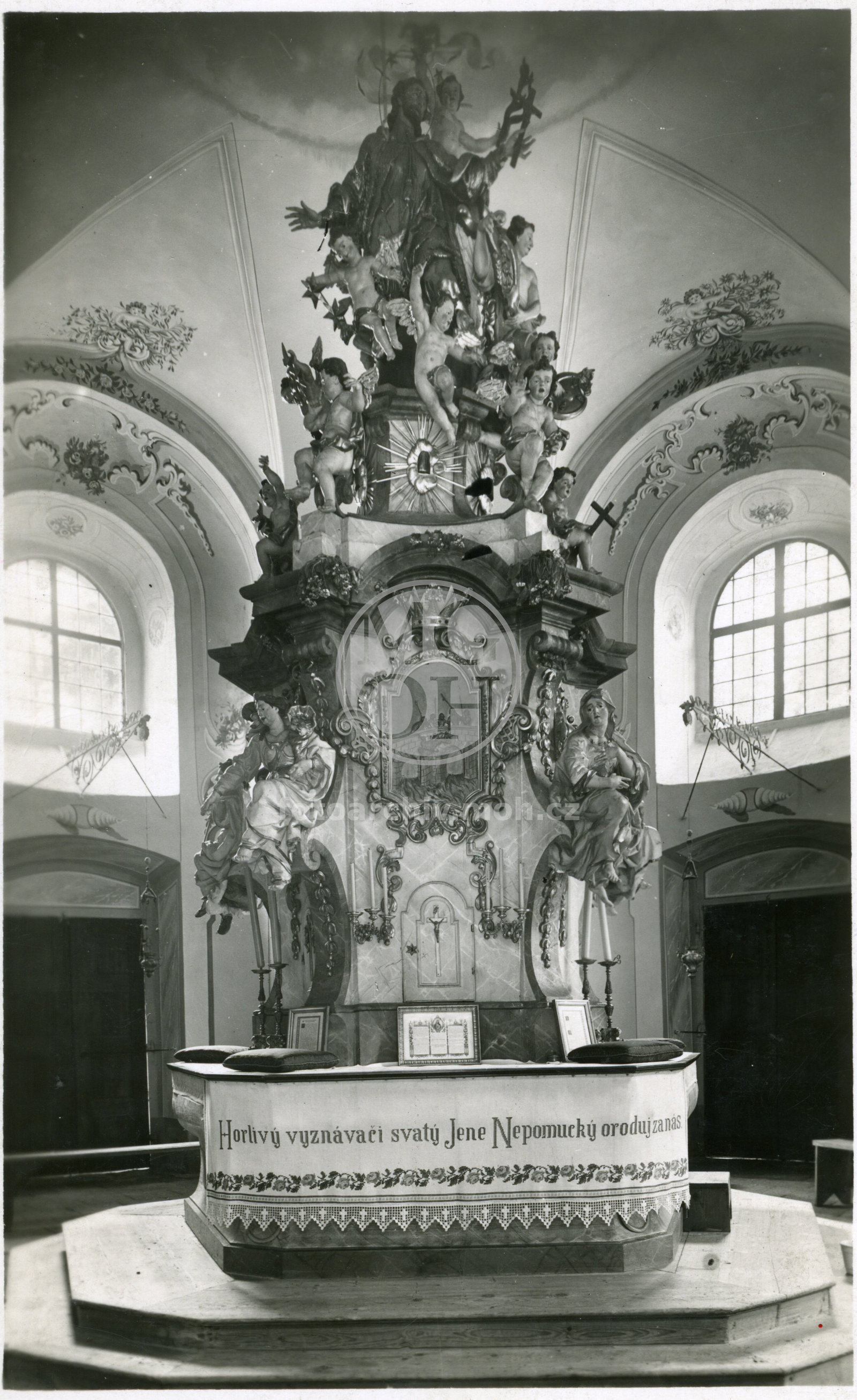 Dopisnice - Oltář v kapli sv. Jana Nepomuckého