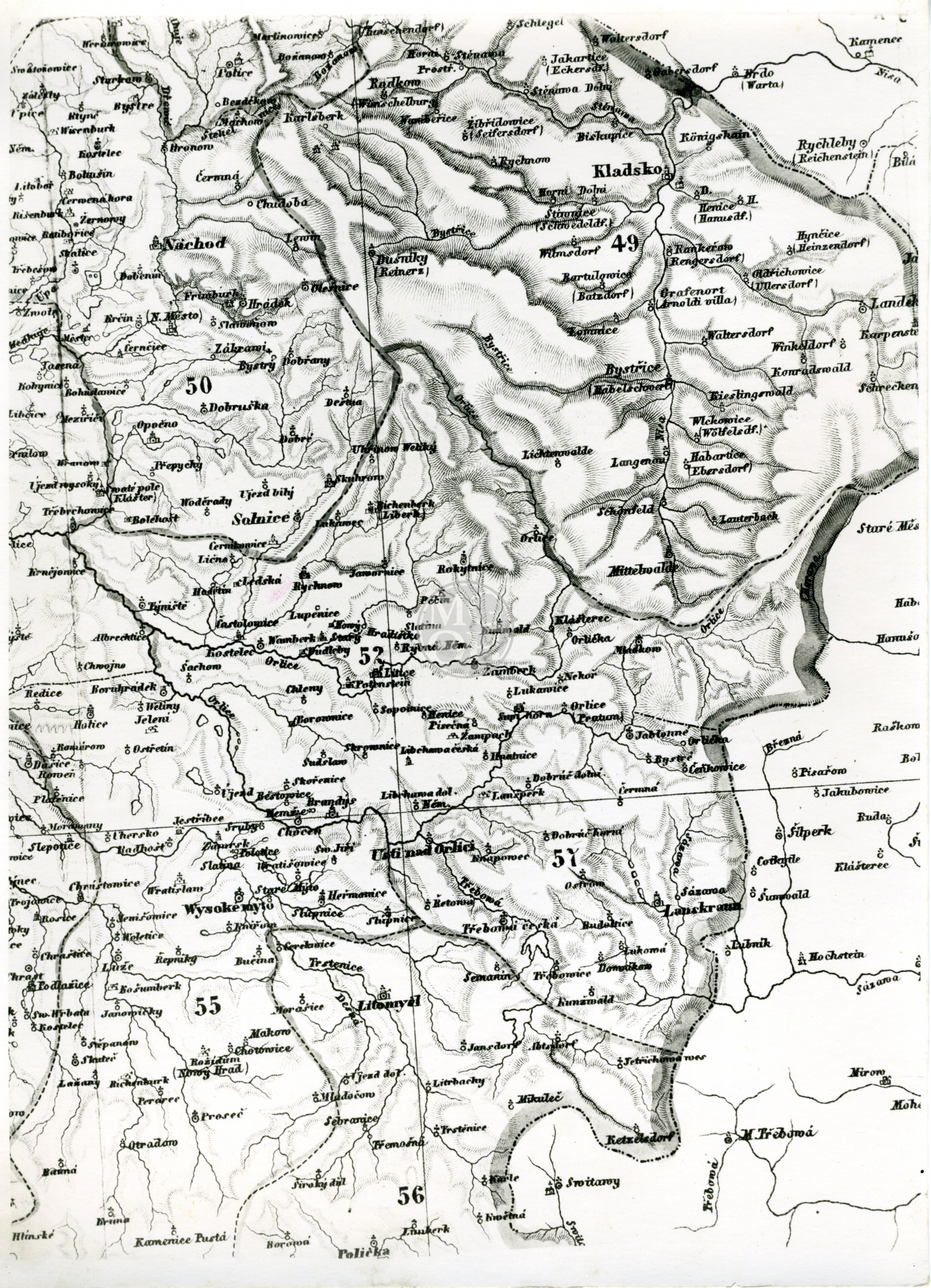 Fotografie - Mapa kosteleckého dekanátu ze 16. stol.