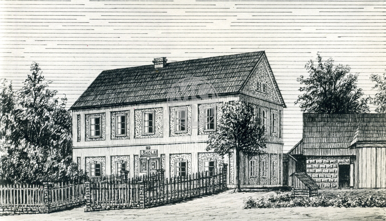 Fotografie - Venkovská zděná škola, 1.patro