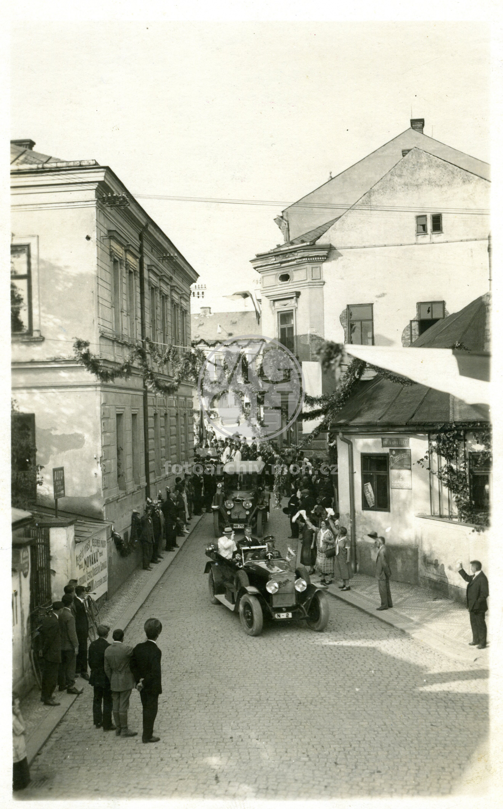 Fotografie - Návštěva presidenta T.G. Masaryka 
Osoba: Tomáš Garigue Masaryk [první prezident Československa, 1850 - 1937]