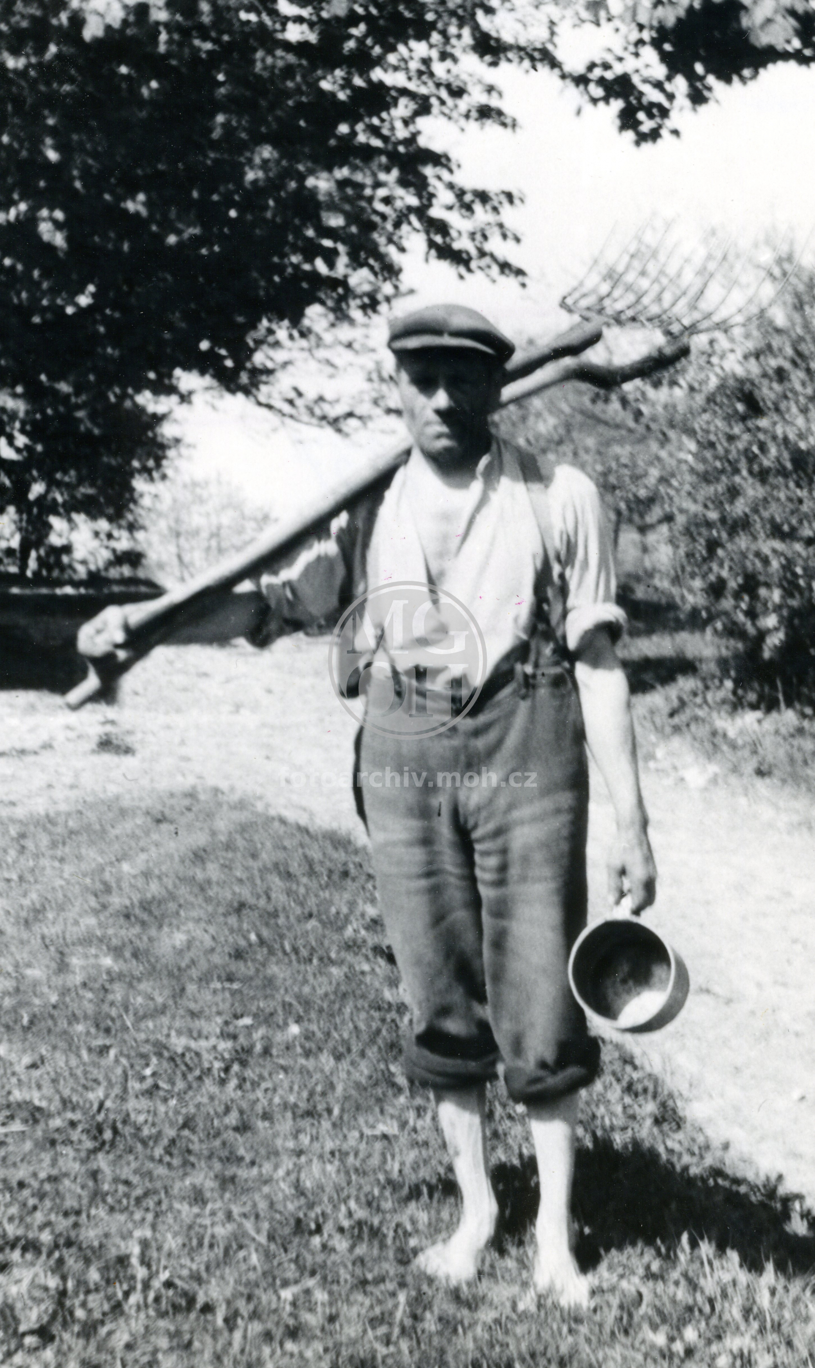 Fotografie - Josef Boháč nakládá hnůj
Osoba: Boháč Josef