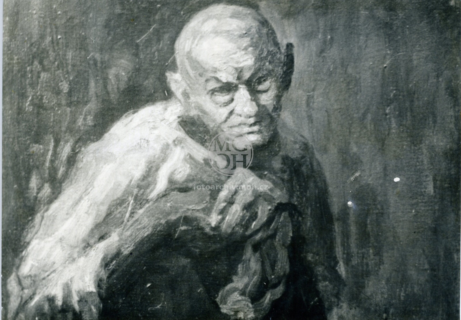 Fotografie - Portrét Ladislava  Štichauera - lid. řezbáře (autor Nedvídek) 
Osoba: Ladislav Štichauer [řezbář; 1874 - 1950]