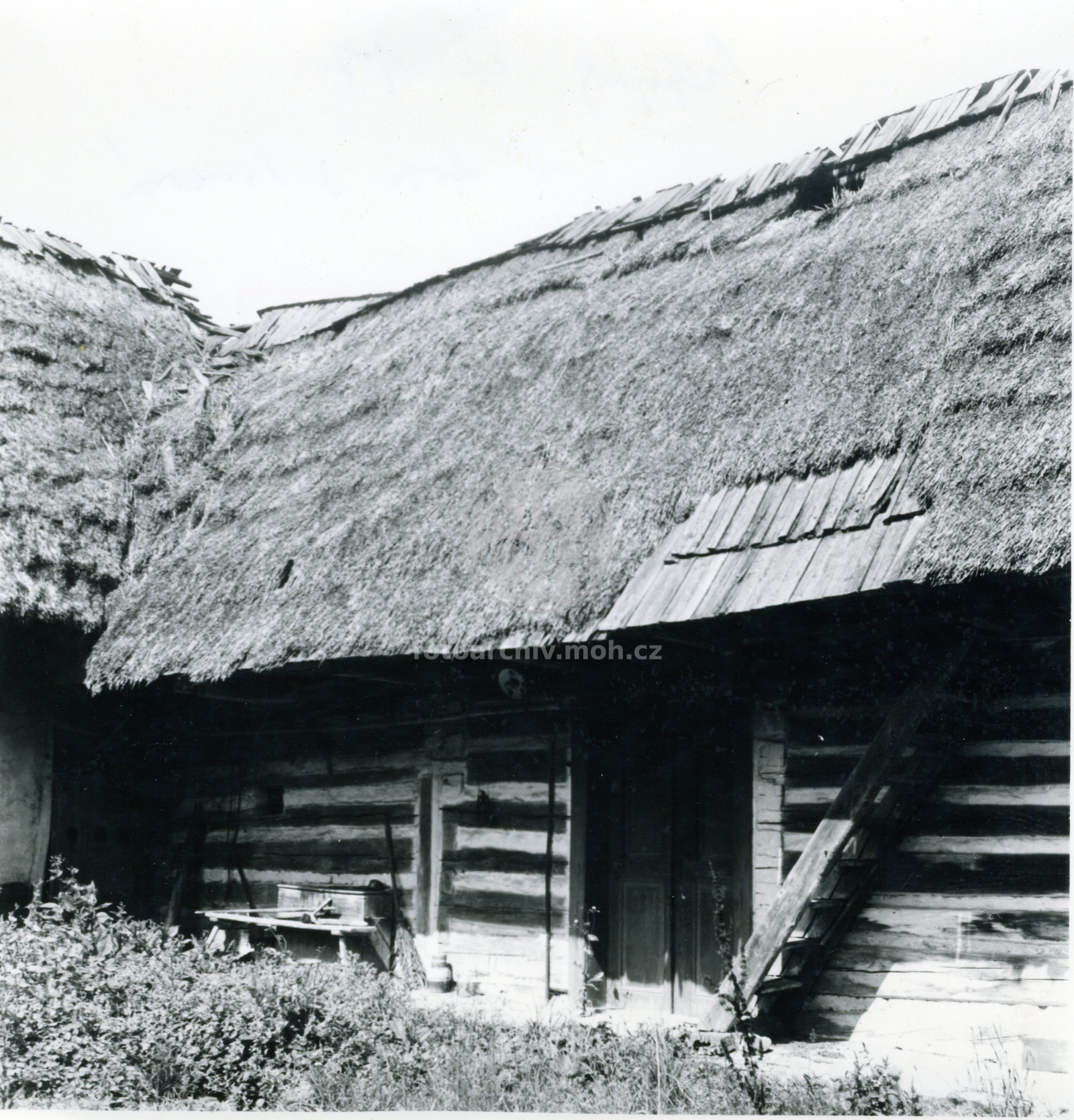 Fotografie - Roubené stavení s došky a šindelem