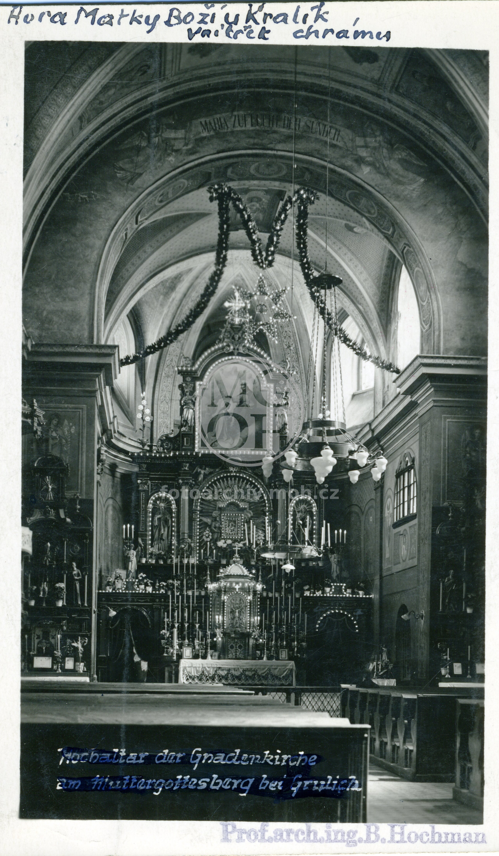 Fotografie - Hora Matky Boží - vnitřek chrámu