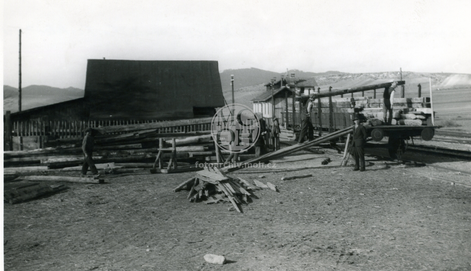 Fotografie - Vagonování dřeva