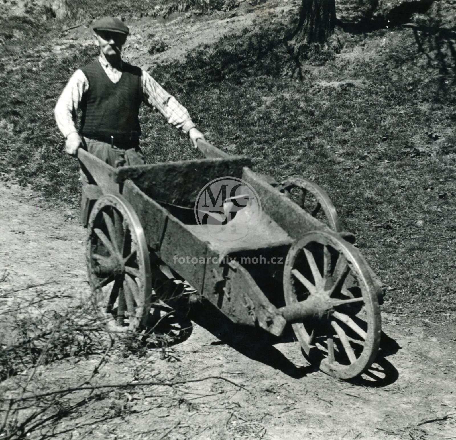 Fotografie - Kolečko na vození hnoje do stráně