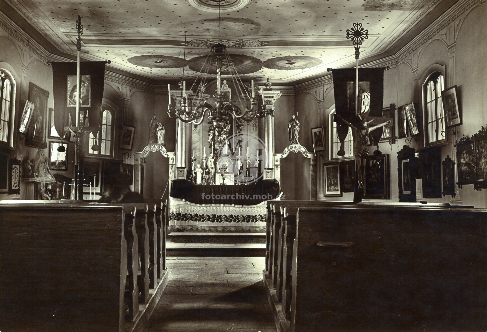 Fotografie - Kostel v Liberku, host. Na kovárně, Černá Voda, Panorama před opr., Vrchmezí, Latzlův mlýn