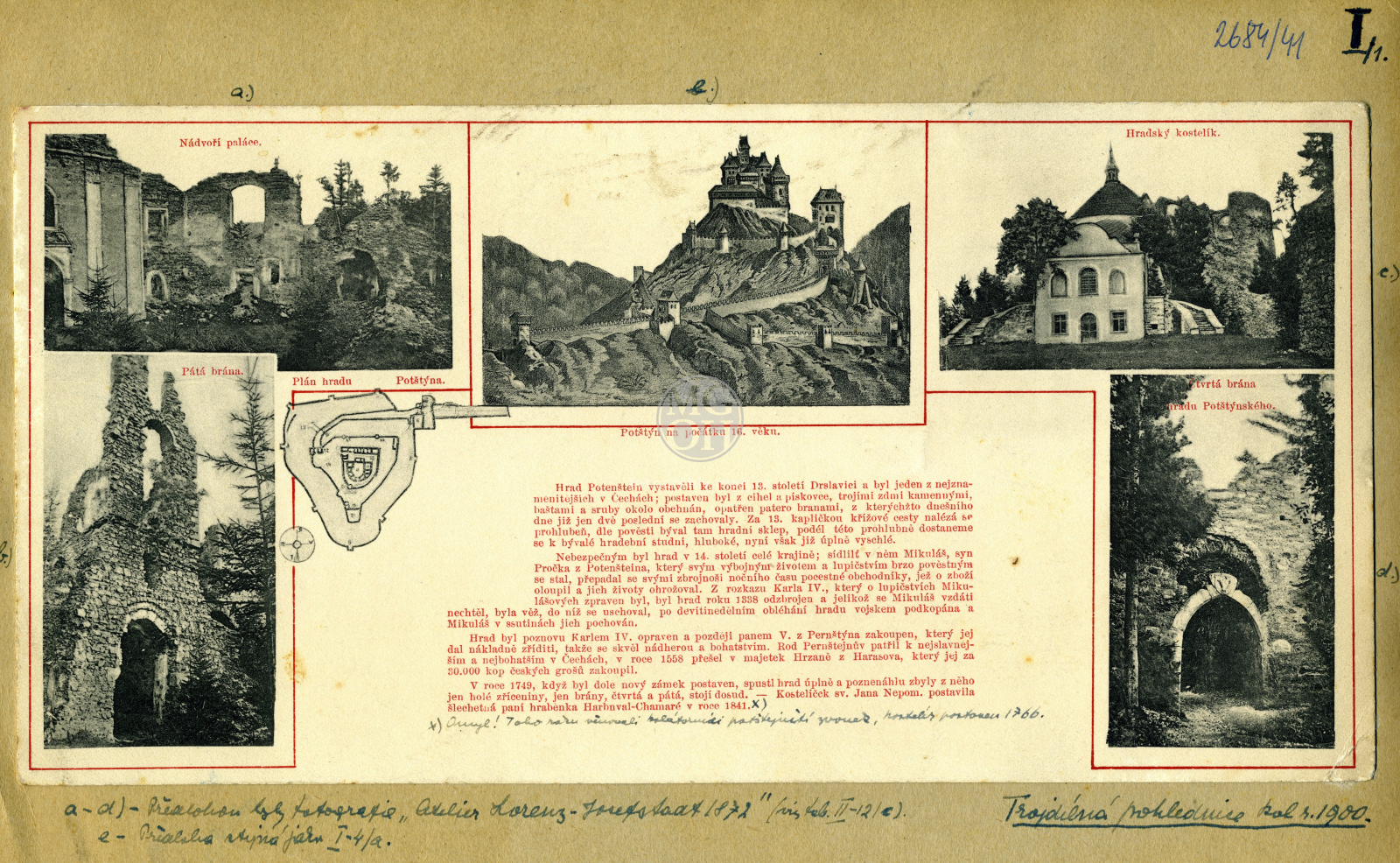 Fotografie - Kartony s fotografiemi  hradu (29,5x21cm)