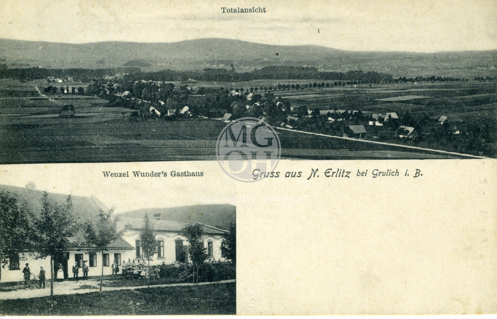 Fotografie - Celkový pohled. Hostinec Václava Wundera