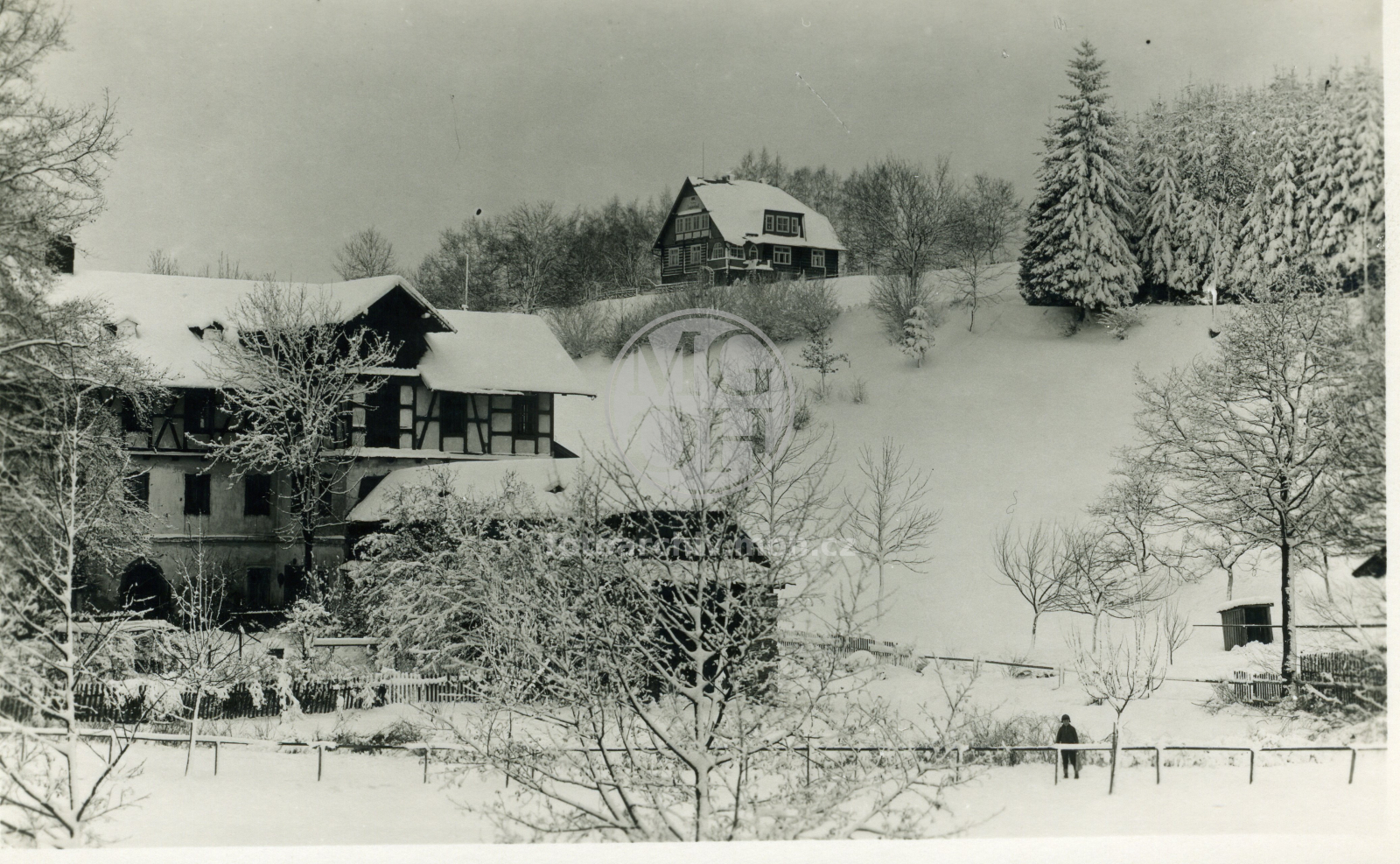 Fotografie - Zimní pohled na dva domy