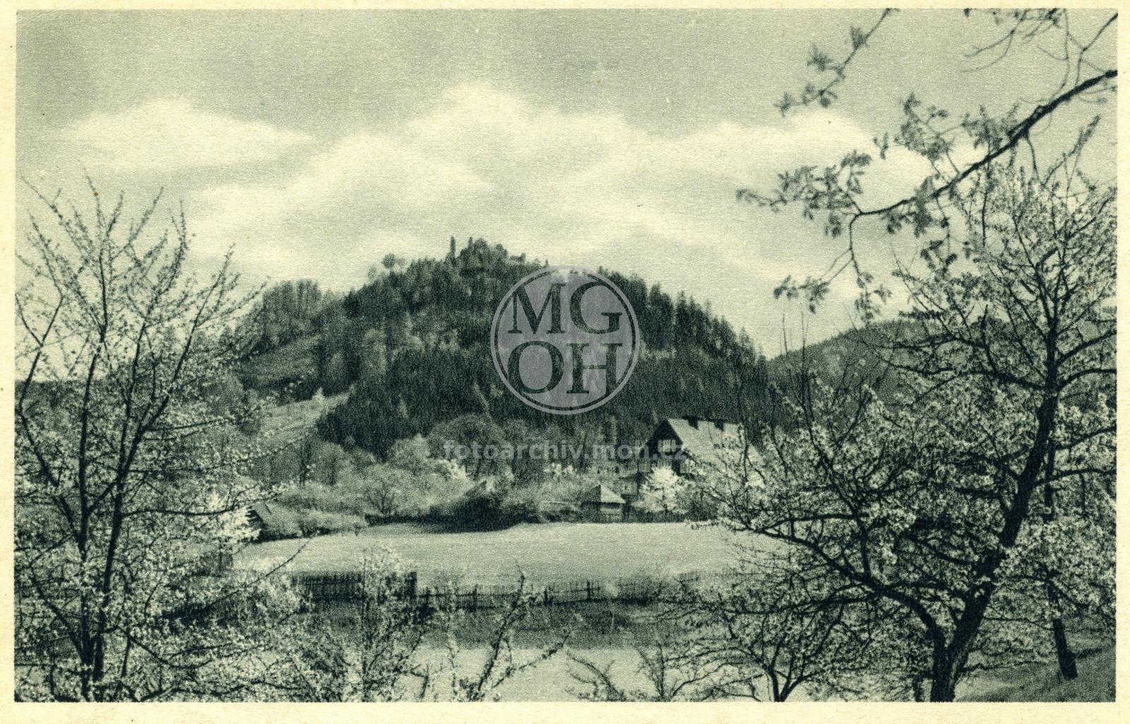 Fotografie - Pohled na hradní kopec s zříceninou hradu