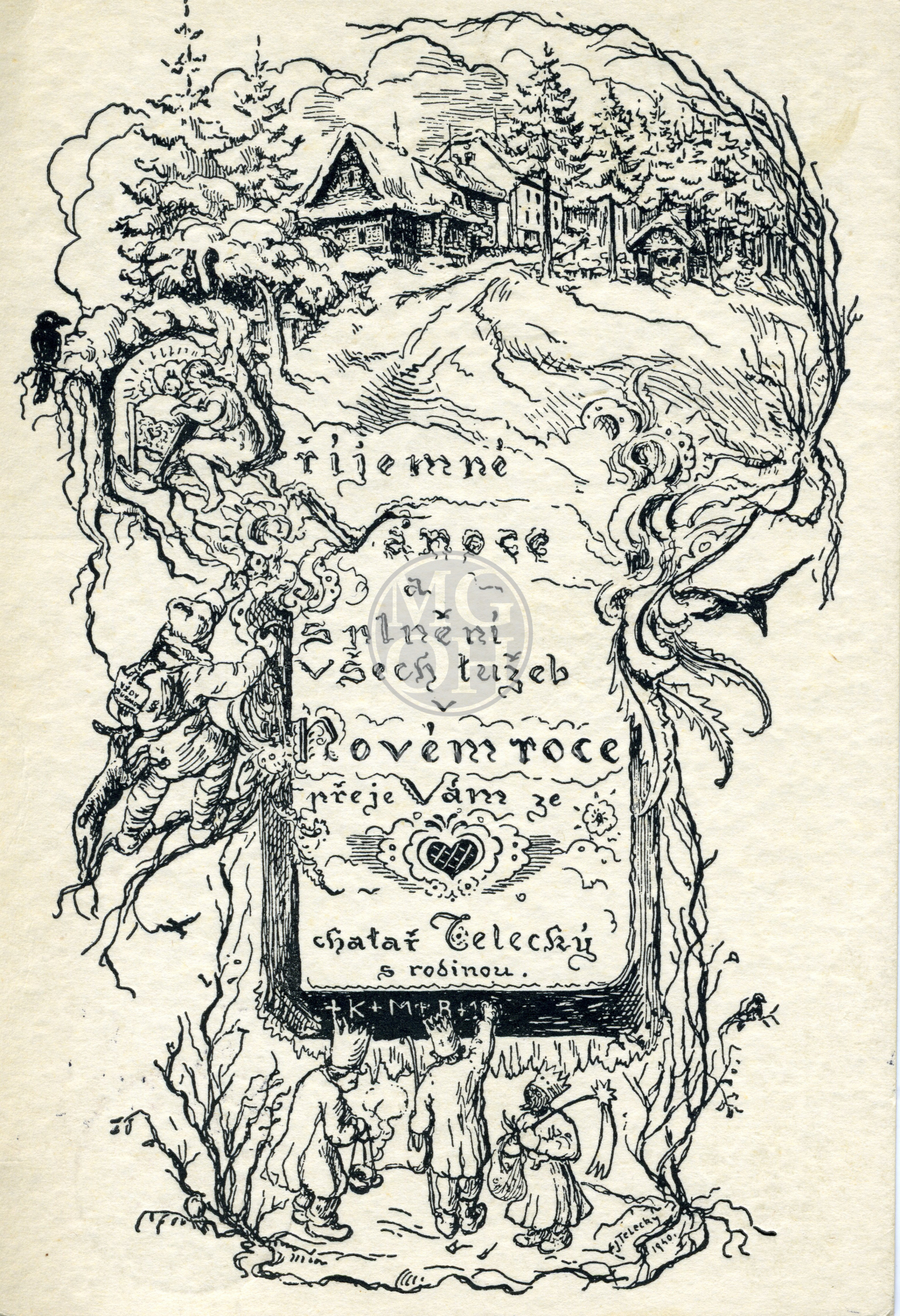 Fotografie - Bednářova chata na Vyhlídce - vánoční a novoroční přání