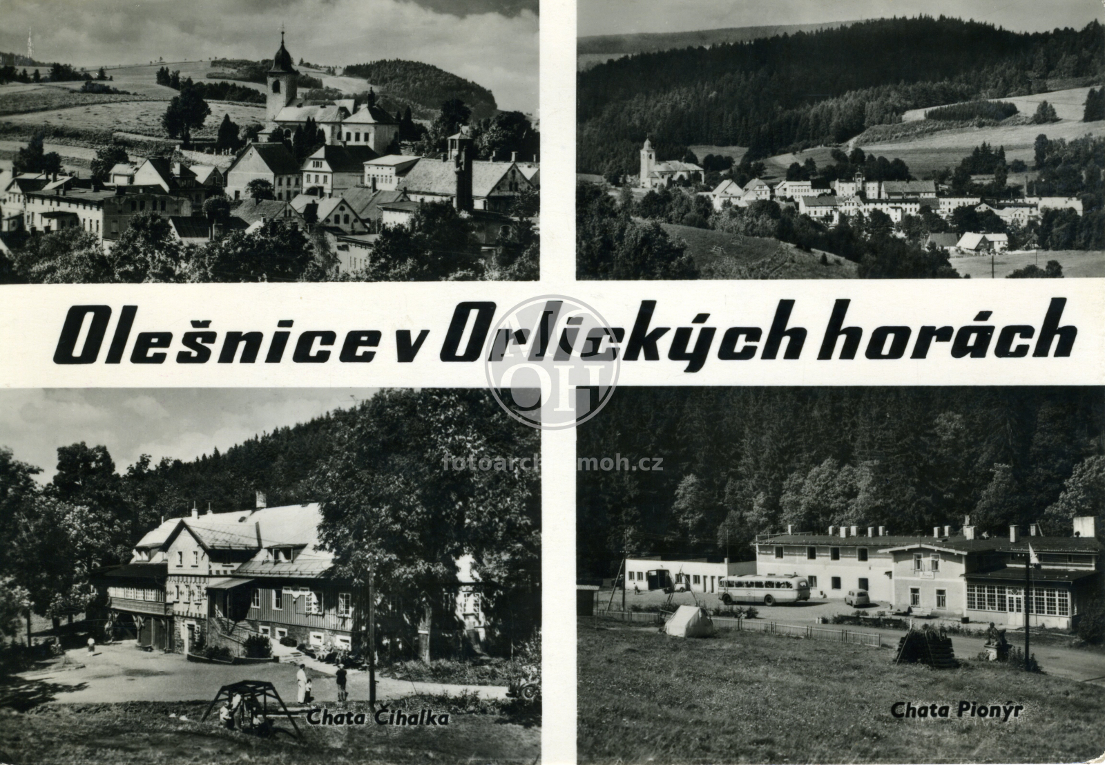 Fotografie - Pohled na střed obce, chata Čihalka, chata Pionýr