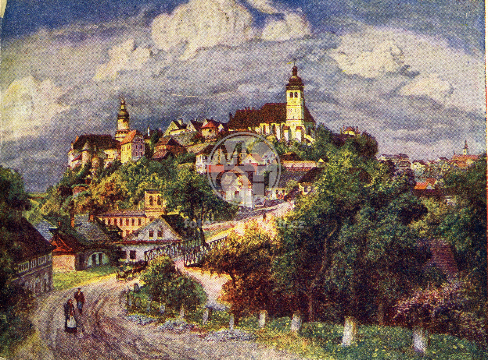 Fotografie - Pohled na město  (reprodukce malby V. Malého)