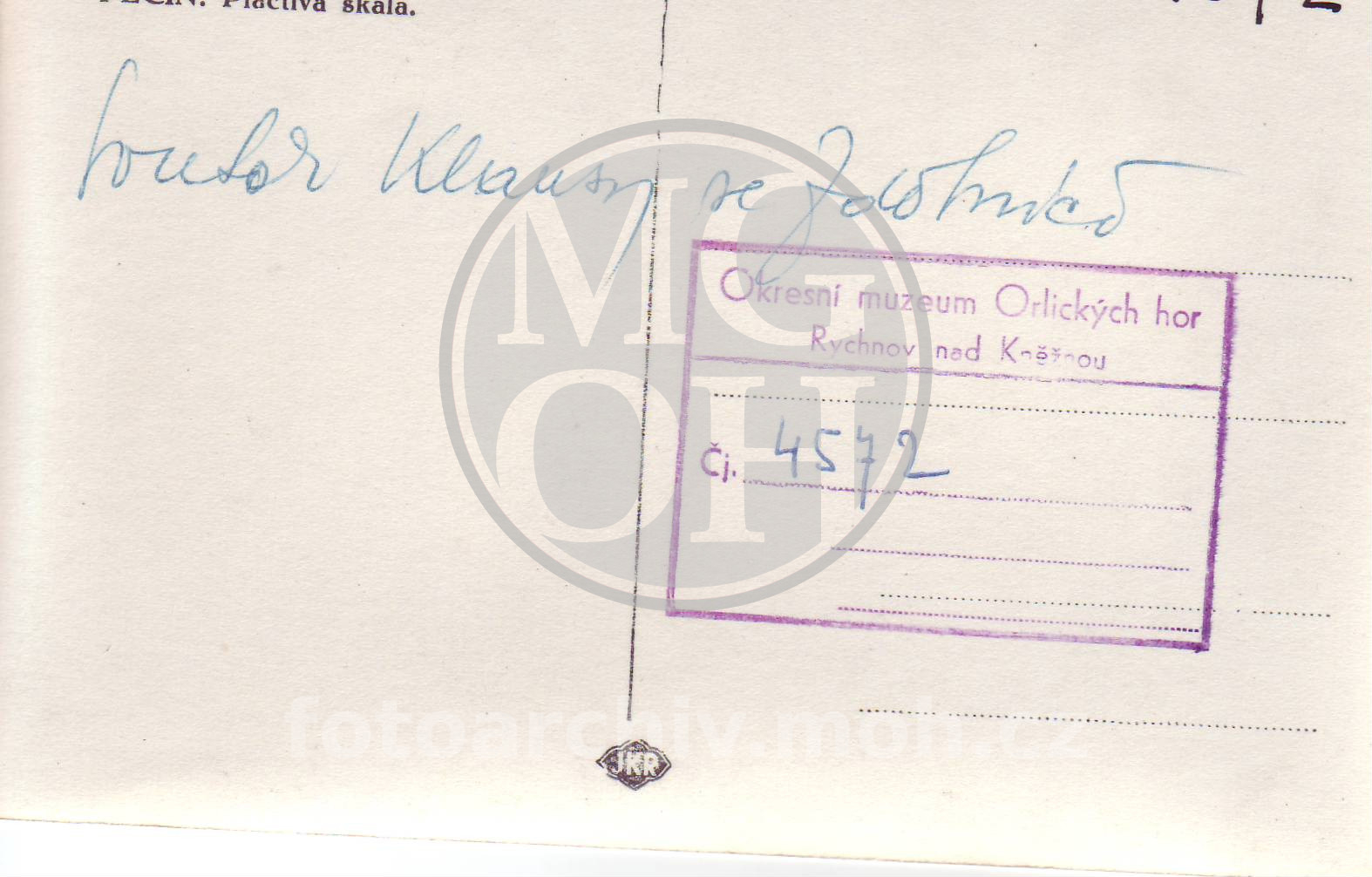 Fotografie - Plačtivá skála - soutok Říčky (Klausy) a Zdobnice