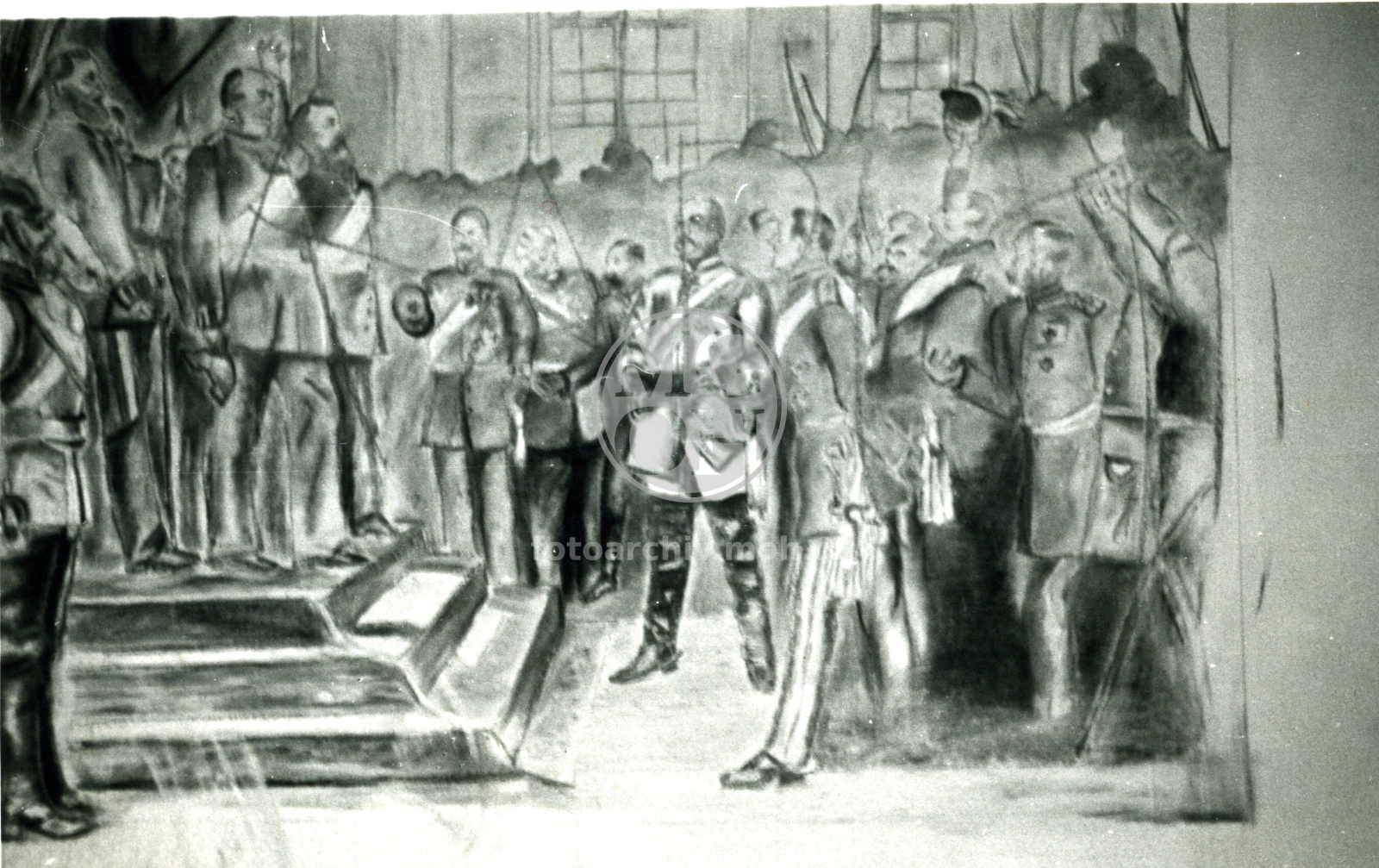 Fotografie - Malby na zdech po odchodu okupantů