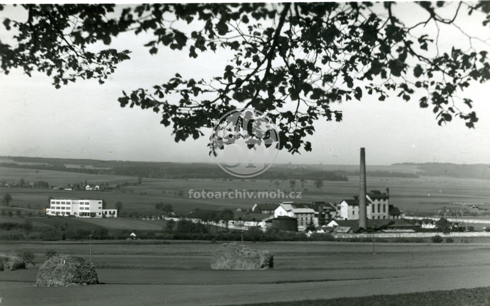 Fotografie - Celkový pohled - cukrovar, měšťanská škola