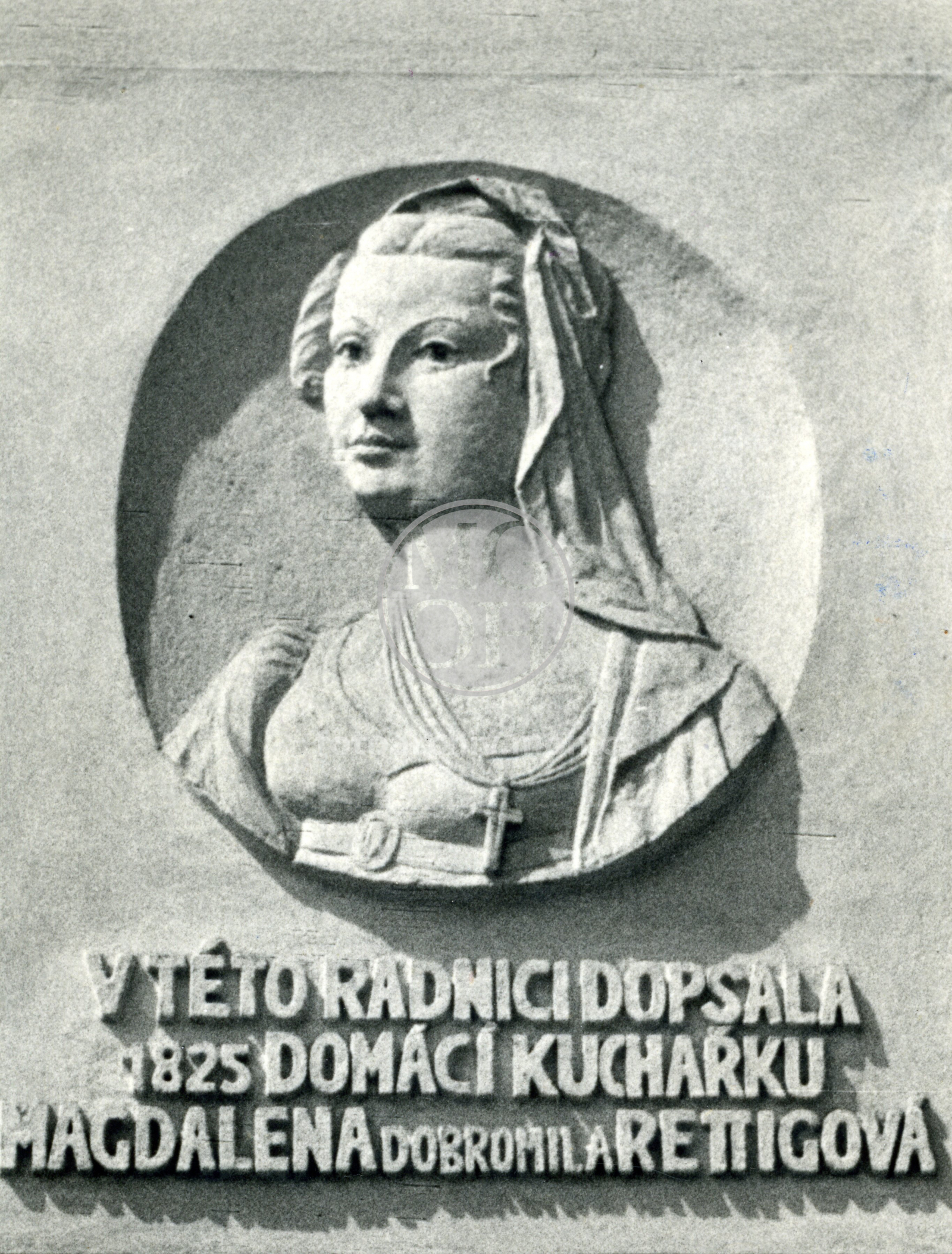 Fotografie - Deska Magdaleny Dobromily Rettigové na radnici
Osoba: Rettigová