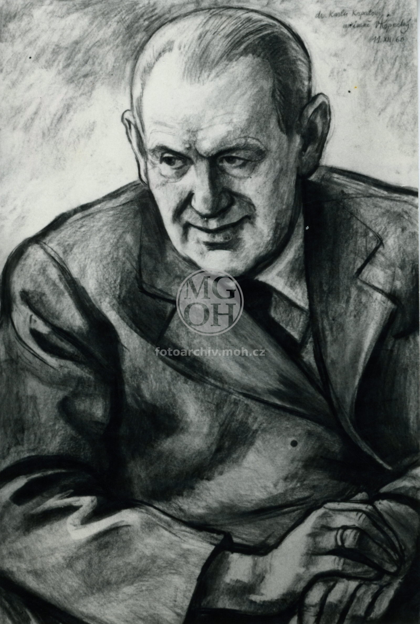 Fotografie - Osoba: Dr. K. Krpata, portrét od Akademického malíře Vladimíra Kopeckého