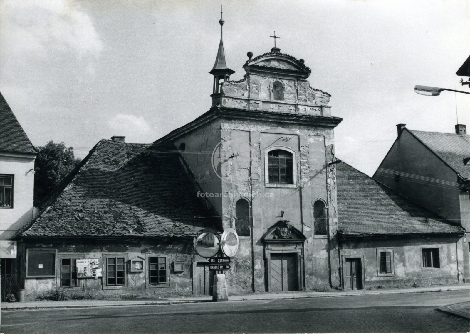 Fotografie - Špitál s kaplí sv. Václava, zbořeno v r.1976