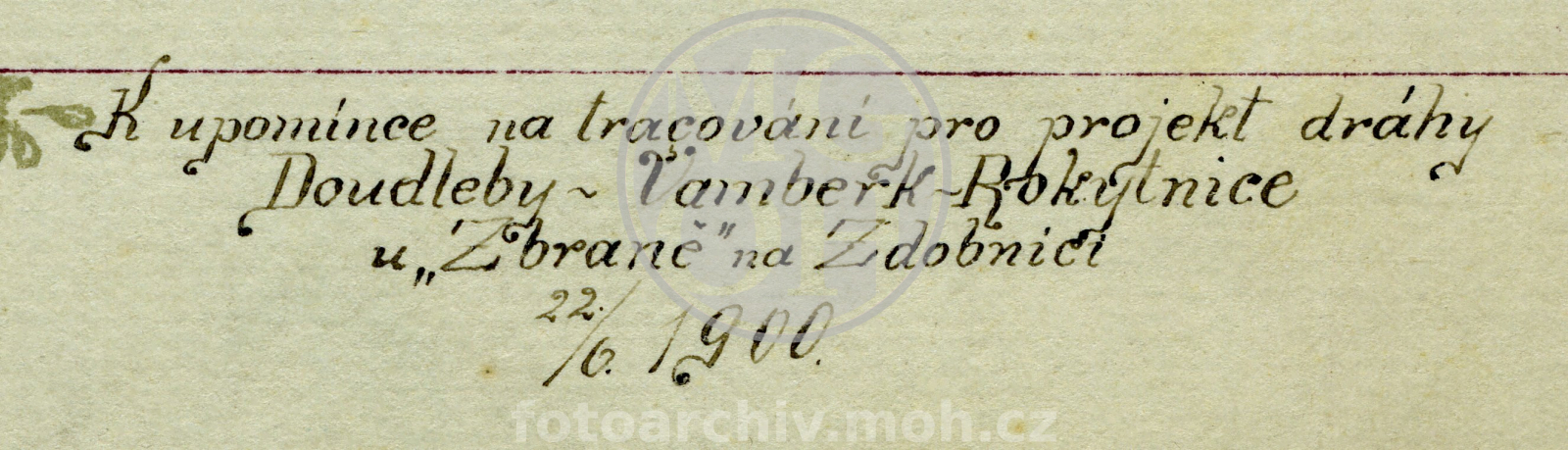 Fotografie - U "Zbraně" na Zdobnici  trascování pro projekt dráhy Doudleby - Vamberk - Rokytnice