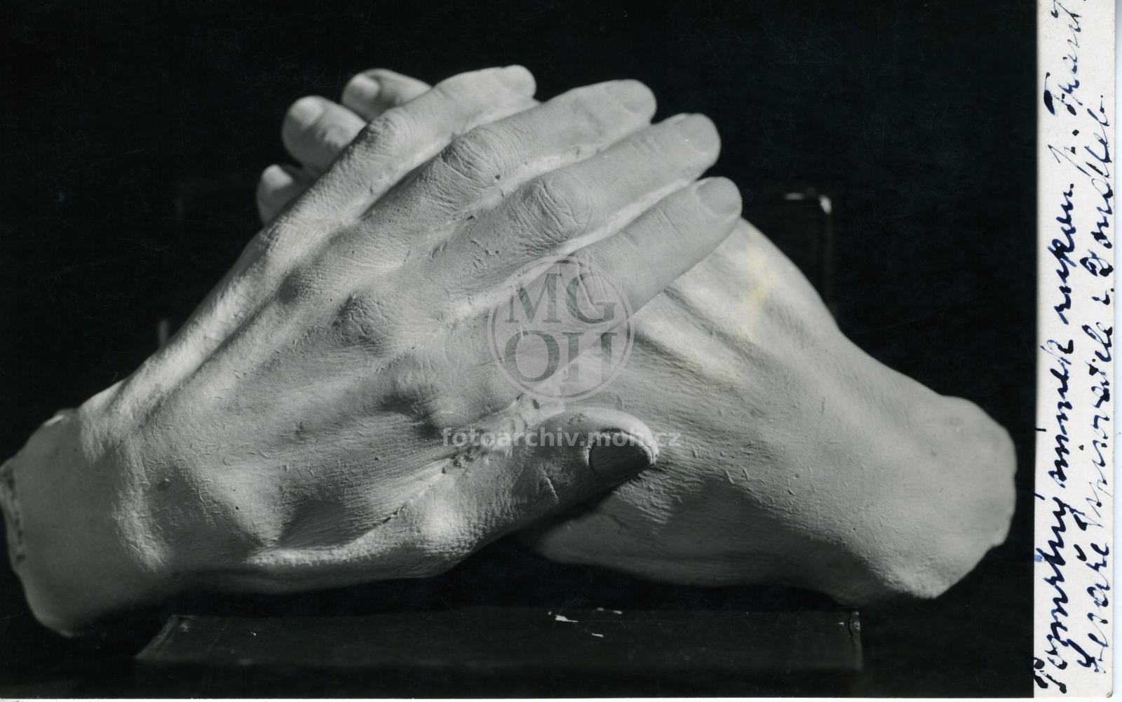 Fotografie - Posmrtná maska spisovatele Fr. Lesaře z Doudleb