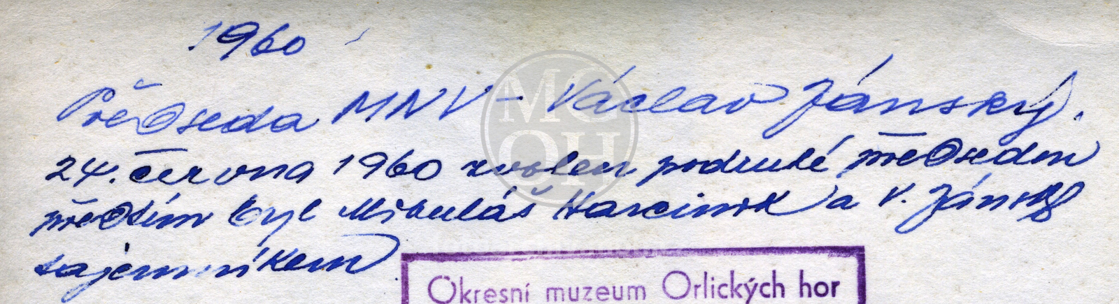 Fotografie - Václav Jánský, předseda MNV