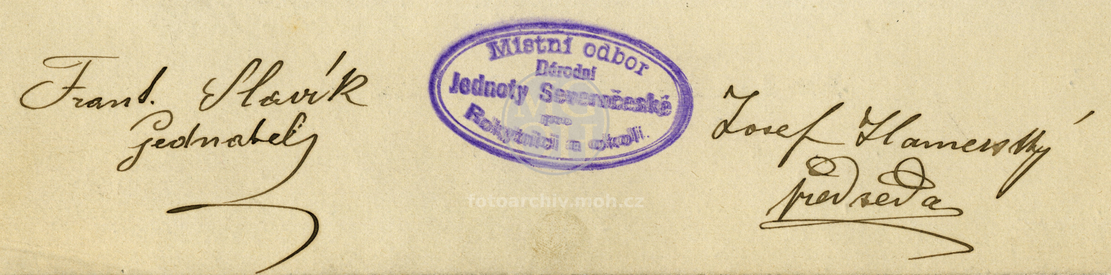 Fotografie - Nár. Jednota Severočeská, nár. škola v Rok.