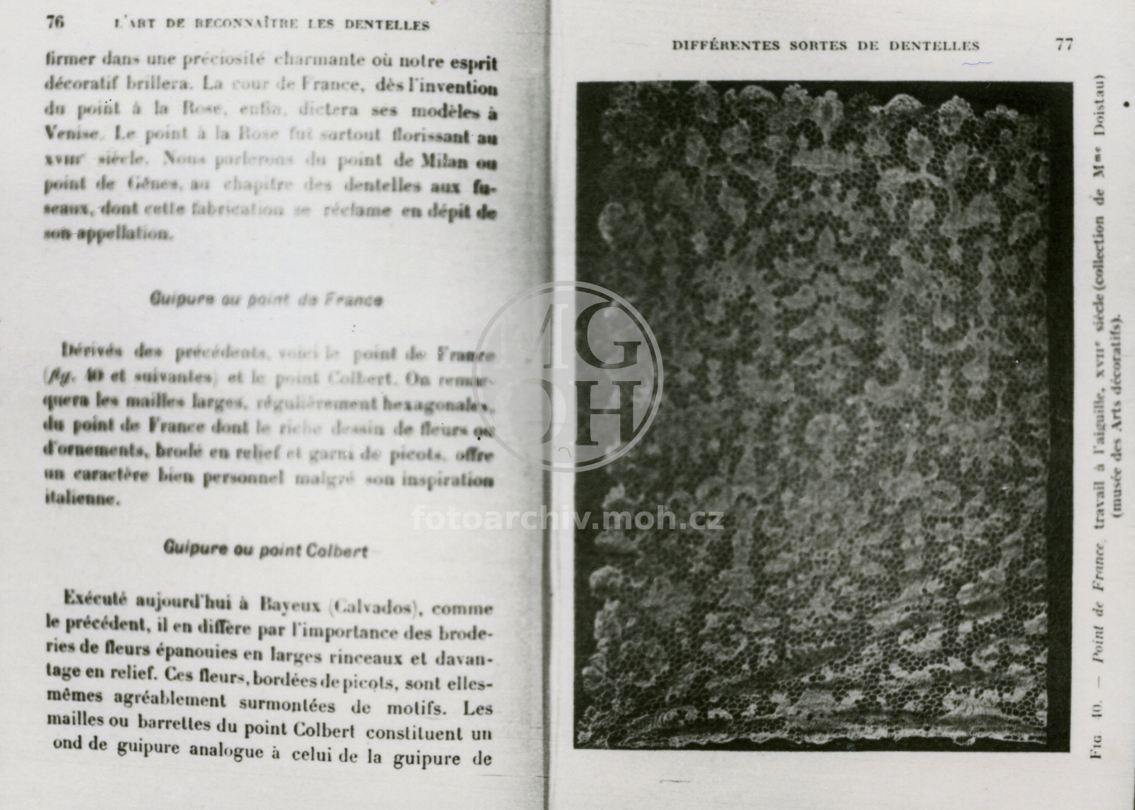 Fotografie - Repro. z fr. publikace L"art de reconaitre les dentales