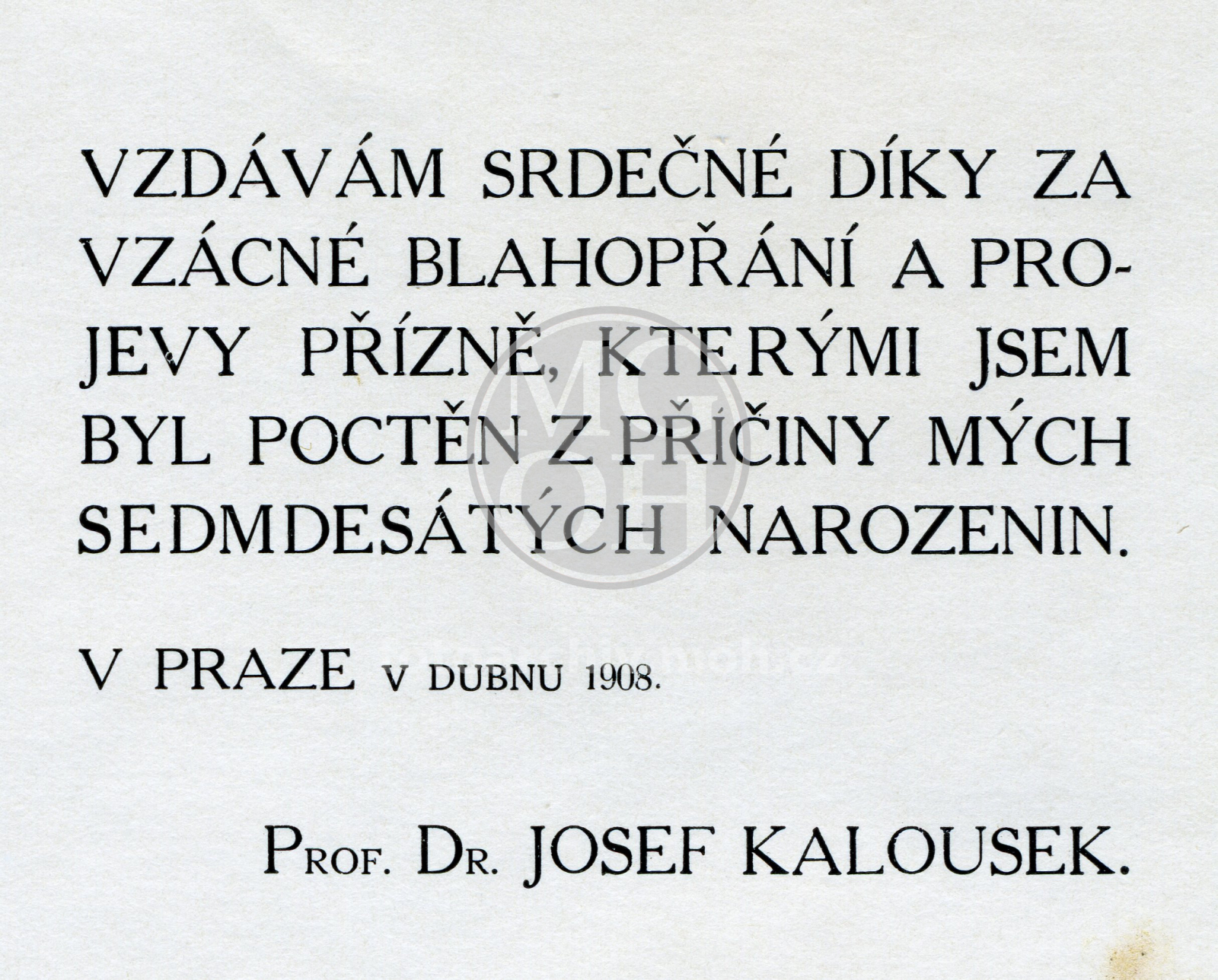 Fotografie - Profesor Josef Kalousek, historik