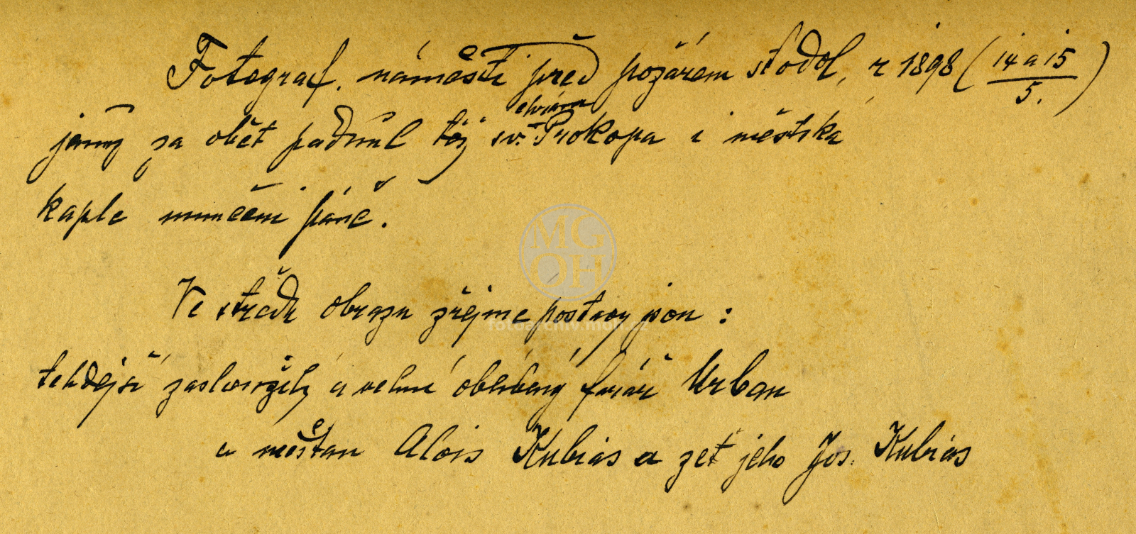 Fotografie - Trh na nám. před požárem 1898