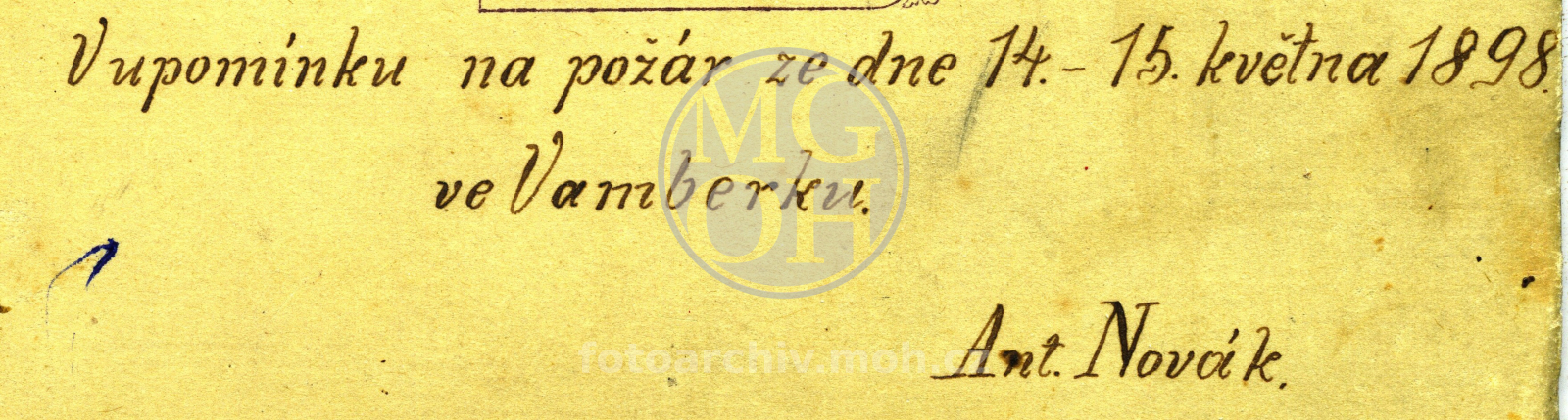 Fotografie - Kostel a kaple po požáru 1898