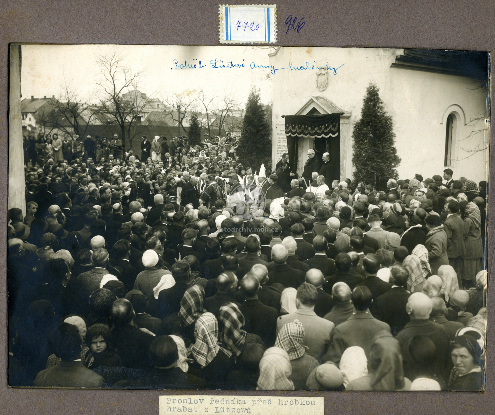 Fotografie - Pohřeb hraběnky Lützowové