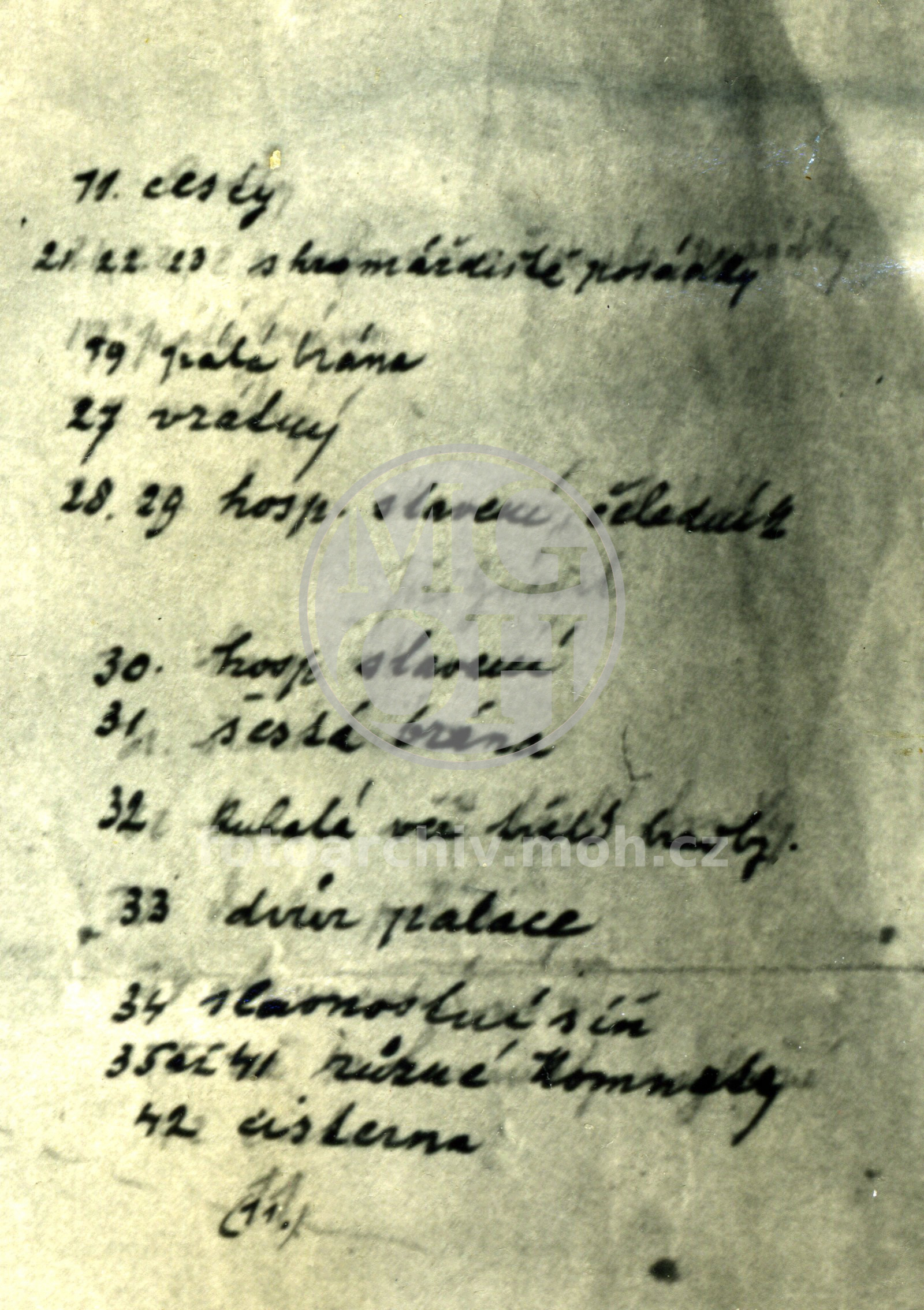 Fotografie - Plán chodeb pod hradem